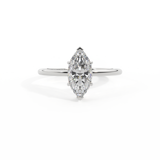Treasure Box Lab Grown Solitaire Marquise Cut Platinum 1ct