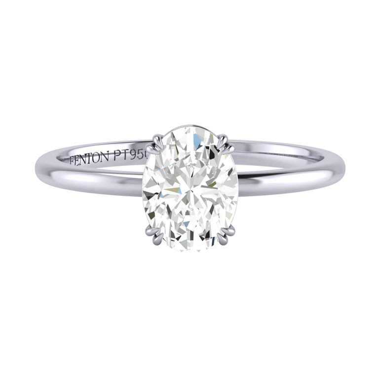 Naturally Mined Diamond Solitaire Platinum Ring (GIA 6462045155)