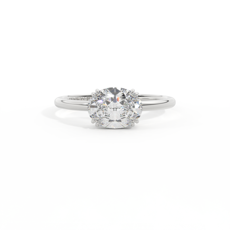 Lab Grown Diamond Solitaire Oval Cut Platinum Ring