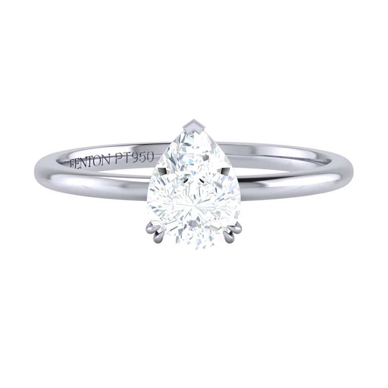 Naturally Mined Diamond Solitaire Platinum Ring (GIA 6485101683)