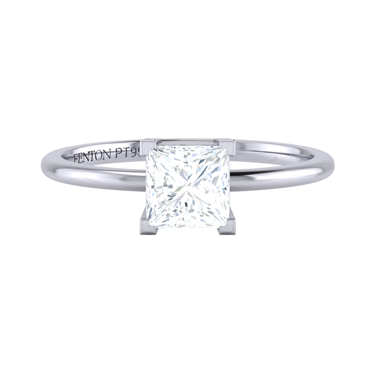 Naturally Mined Diamond Solitaire Platinum Ring (GIA 6511066391)