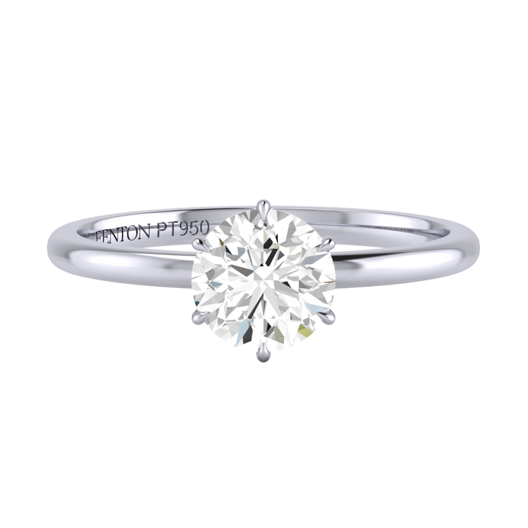 Naturally Mined Diamond Solitaire Platinum Ring (GIA 2507347282)