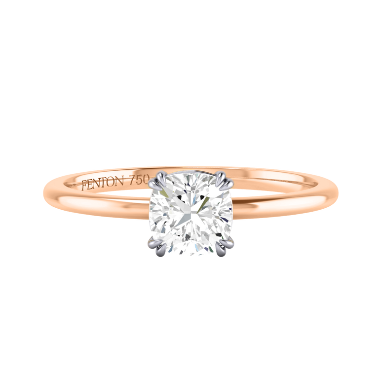 Naturally Mined Diamond Solitaire 18K Rose Gold Ring (GIA 6452935163)