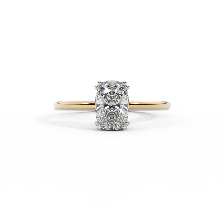 Naturally Mined Diamond Solitaire 18K Yellow Gold Ring (GIA 7292747697)