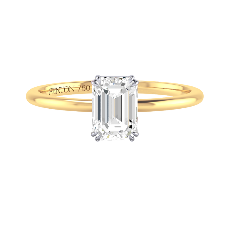 Naturally Mined Diamond Solitaire 18K Yellow Gold Ring (GIA 1503779873)