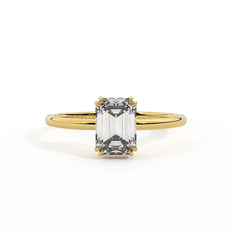 Naturally Mined Diamond Solitaire 18K Yellow Gold Ring (GIA 6532358896)