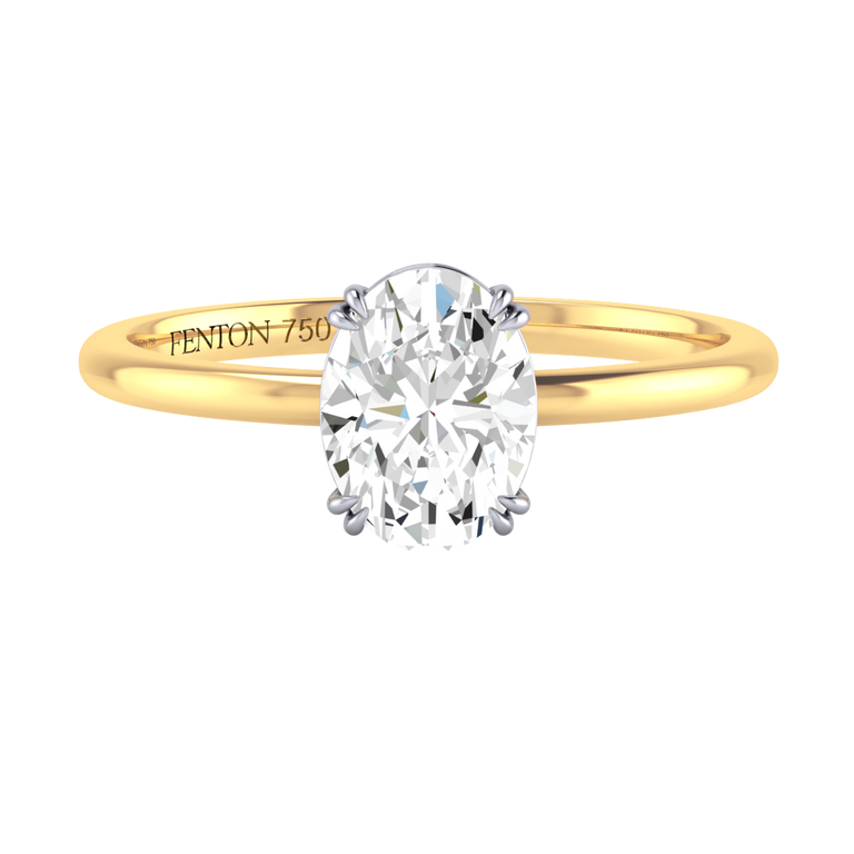 Naturally Mined Diamond Solitaire 18K Yellow Gold Ring (GIA 5506862122)