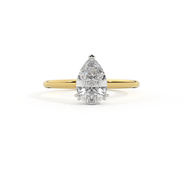 Lab Grown Diamond Solitaire 18K Yellow Gold Ring (IGI LG532236301)