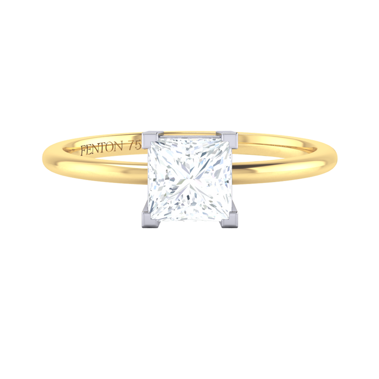 Naturally Mined Diamond Solitaire 18K Yellow Gold Ring (GIA 1509251756)