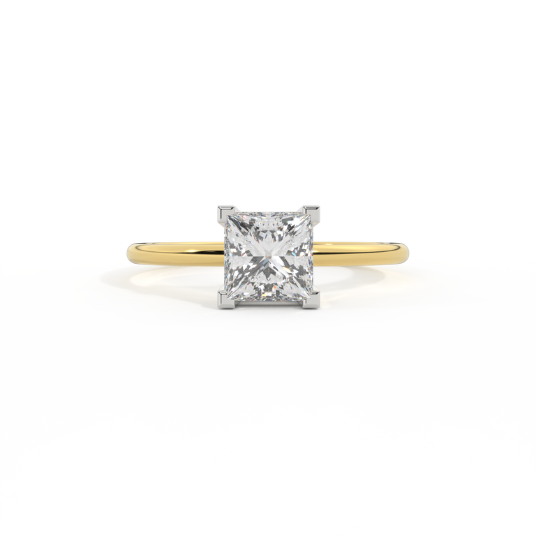 Naturally Mined Diamond Solitaire 18K Yellow Gold Ring (GIA 5536137427)