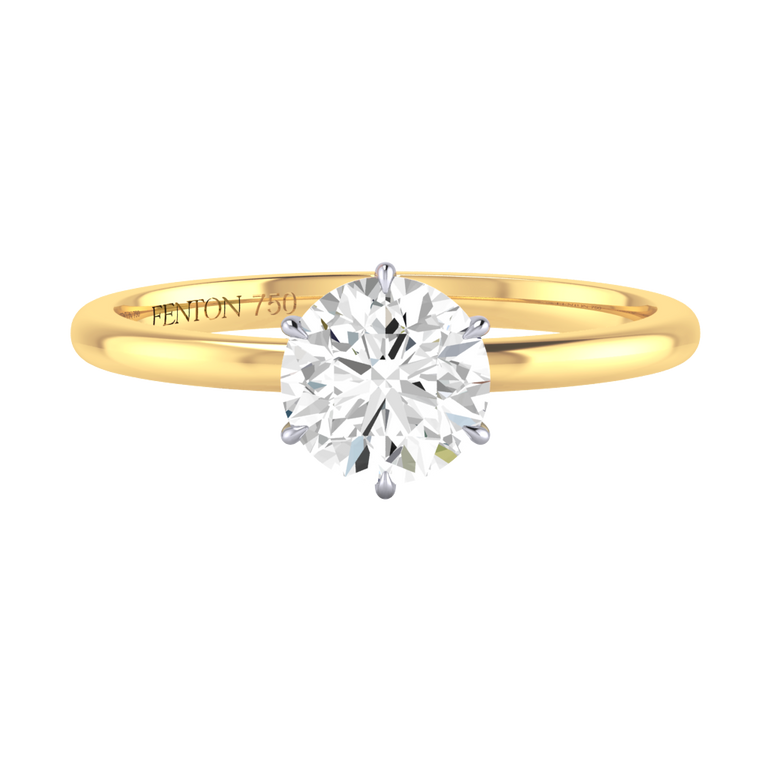 Naturally Mined Diamond solitaire Ring (IGI 619448601)