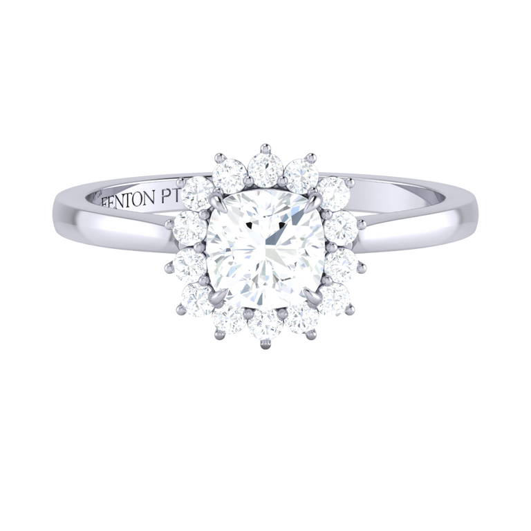 Naturally Mined Diamond Star Platinum Ring (GIA 2438346883)