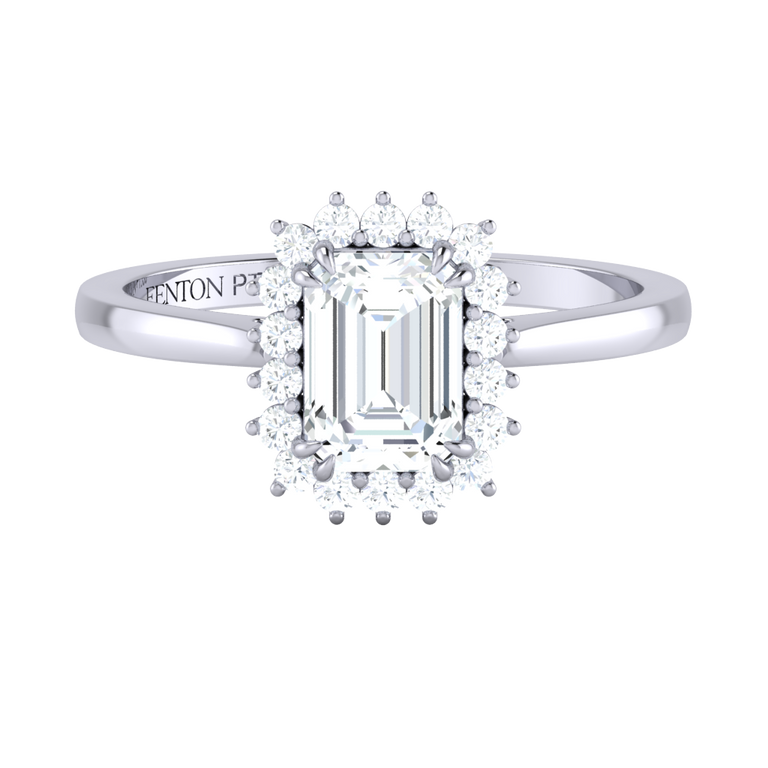 Naturally Mined Diamond Star Platinum Ring (GIA 6515002338)