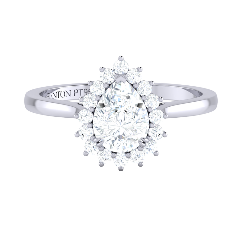 Naturally Mined Diamond Star Platinum Ring (GIA 5446593557)