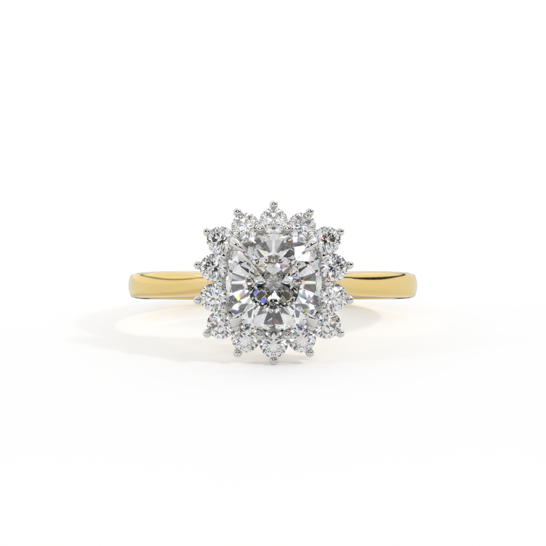 Lab Grown Diamond Star 18K Yellow Gold Ring (IGI LG642485285)