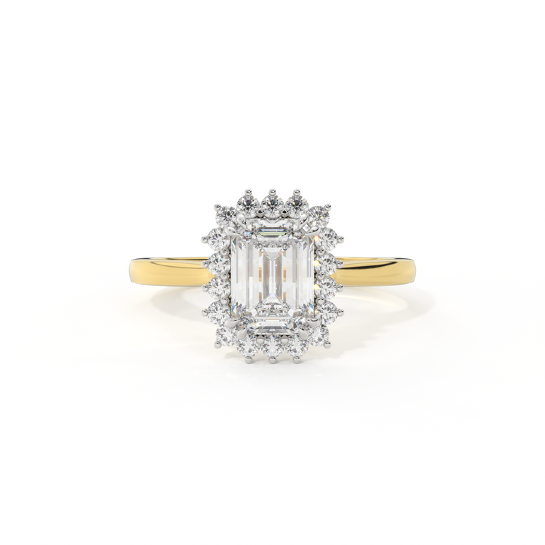 Naturally Mined Diamond Star 18K Yellow Gold Ring (GIA 3535487013)