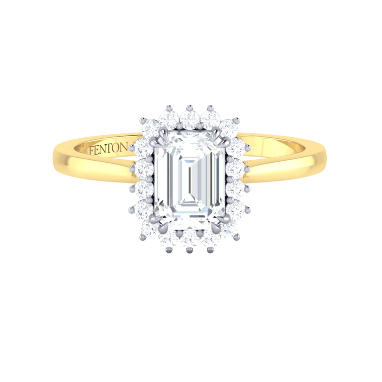 Naturally Mined Diamond Star 18K Yellow Gold Ring (IGI 487104740)