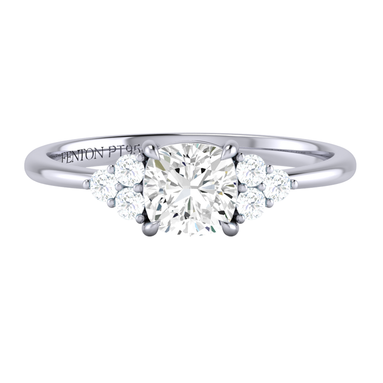 Lab Grown Diamond Trefoil Platinum Ring (GIA 2497588454)