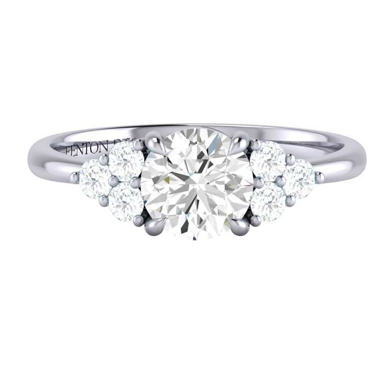 Lab Grown Diamond Trefoil Platinum Ring (IGI LG715543650)