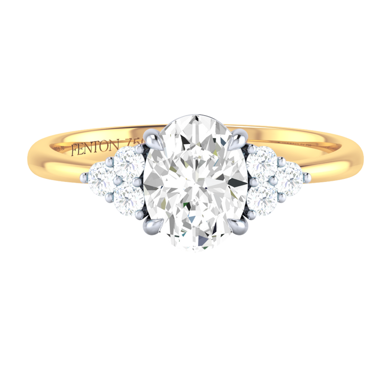 Naturally Mined Diamond trefoil Ring (GIA 2486426408)