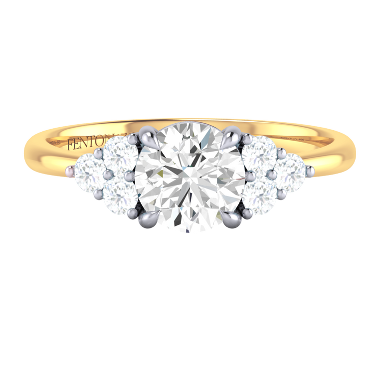 Lab Grown Diamond Trefoil 18K Yellow Gold Ring (GIA 1529186743)