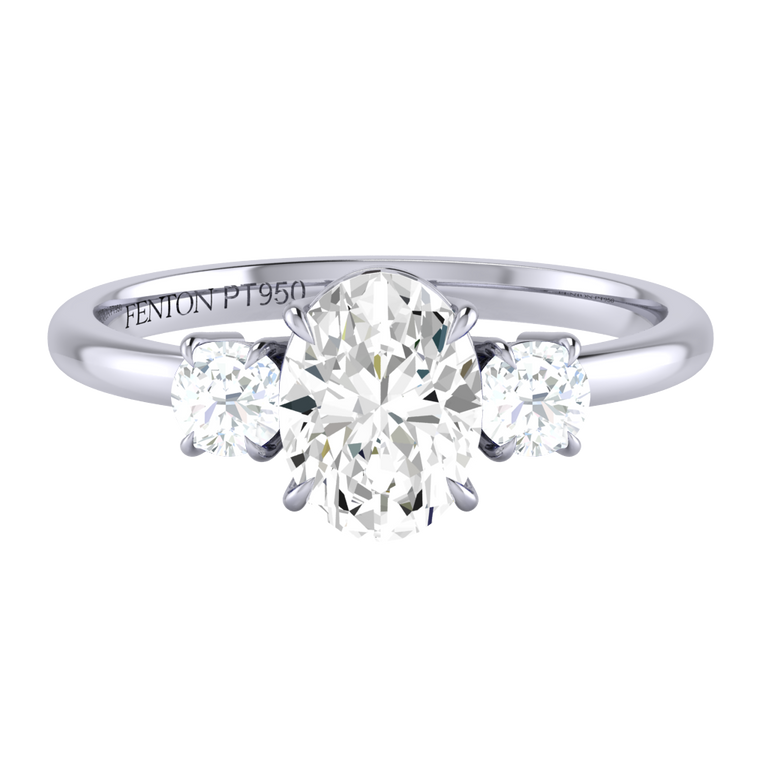Naturally Mined Diamond trilogy Ring (GIA 7473999623)