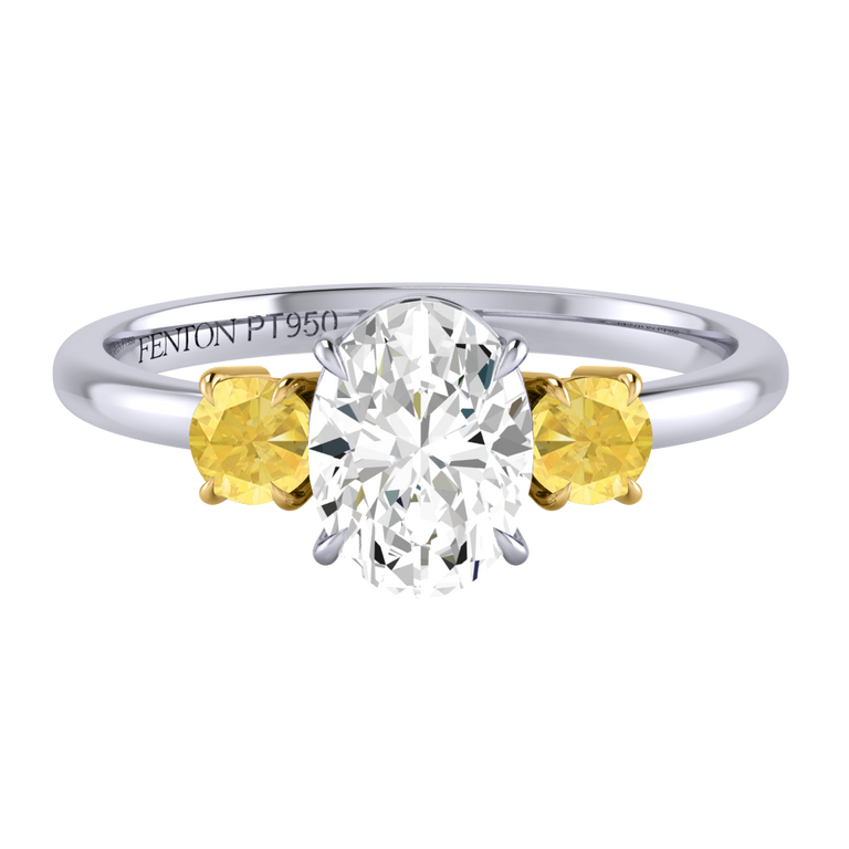 Naturally Mined Diamond trilogy Ring (GIA 7482850874)