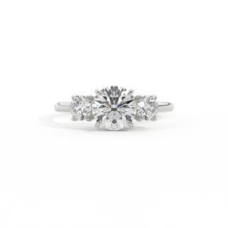 Treasure Box Lab Grown Trilogy Round Diamond Platinum 0.50ct