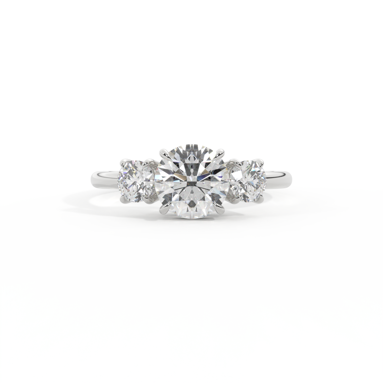 Lab Grown Diamond Trilogy Platinum Ring (IGI LG780647311) – Fenton