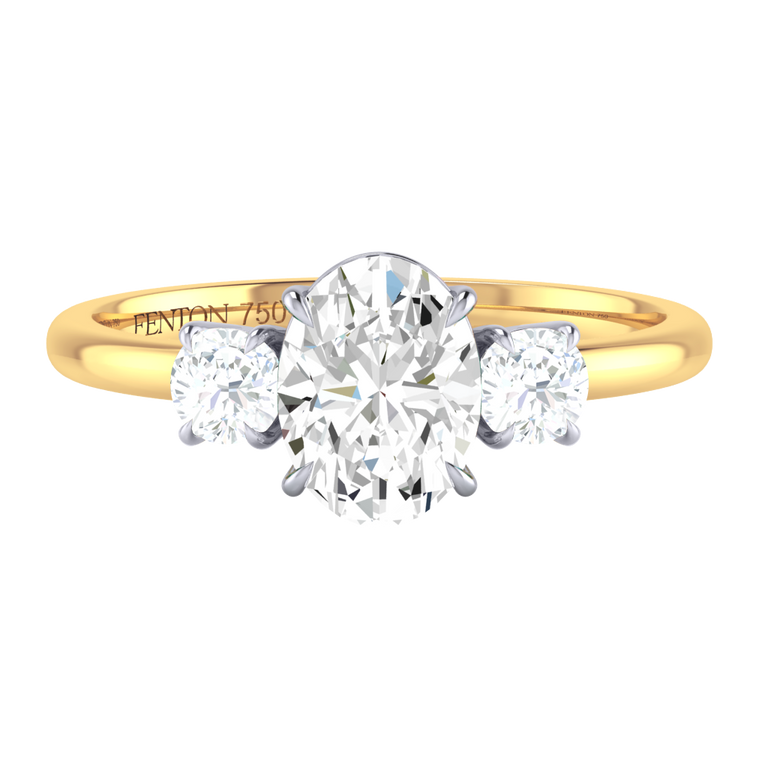 Naturally Mined Diamond trilogy Ring (GIA 1489850699)