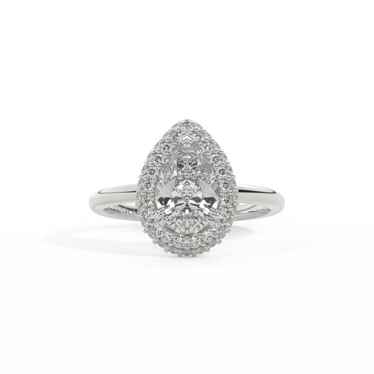 Lab Grown Diamond Vintage Platinum Ring (IGI LG502155904)