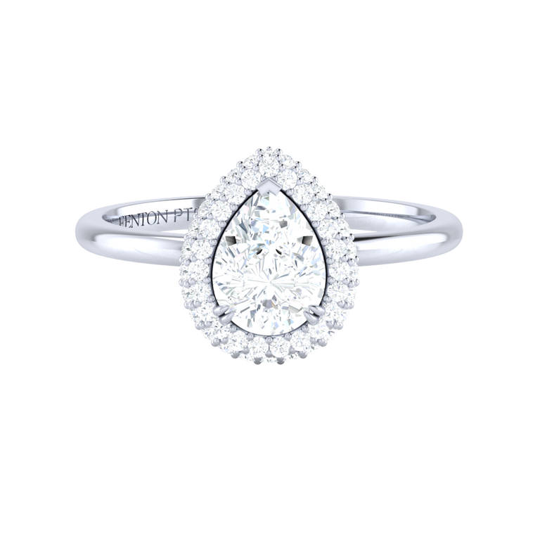 Lab Grown Diamond Vintage Platinum Ring (Diamond Pavé) (IGI LG533297797)