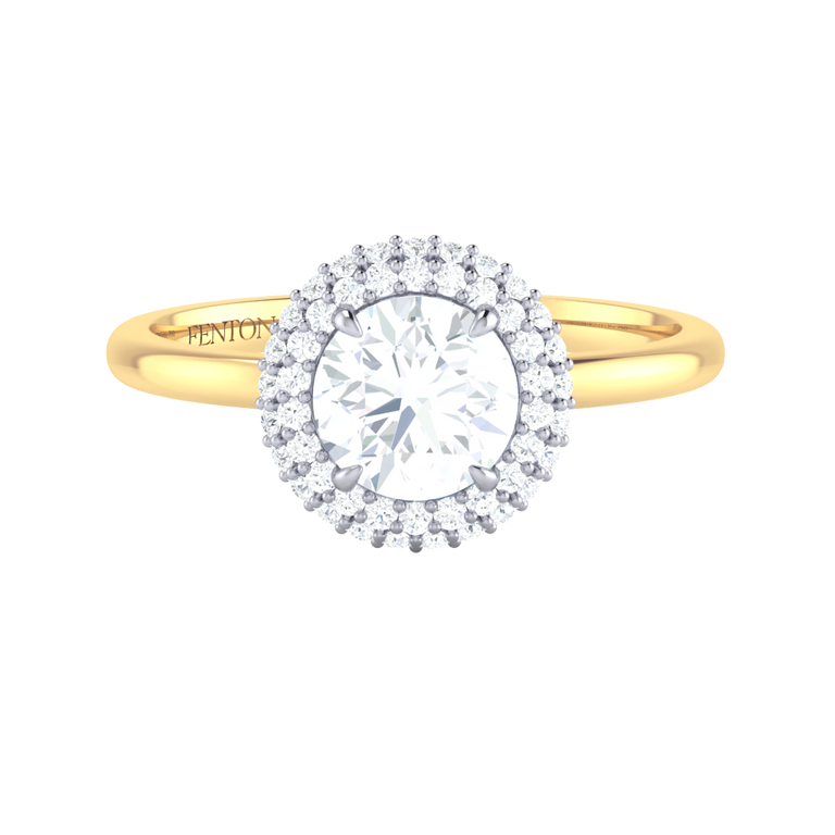 Lab Grown Diamond Vintage 18K Yellow Gold Ring (IGI LG499192139)