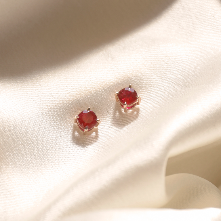 Treasure Box Solitaire Stud Solar Diamond Earrings 18k White Gold