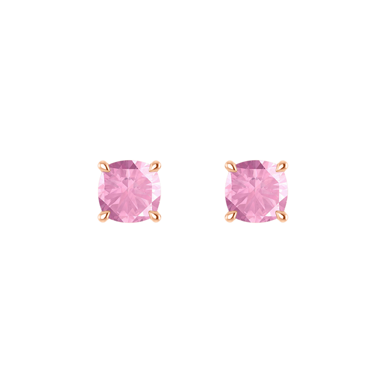 Solitaire Stud Pink Sapphire Earrings