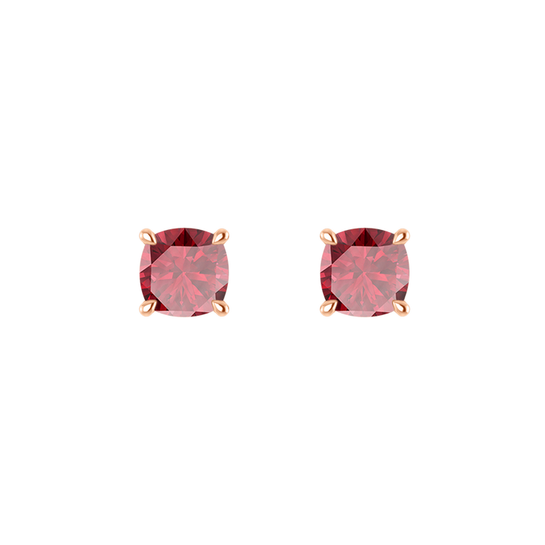 Solitaire Stud Ruby Earrings