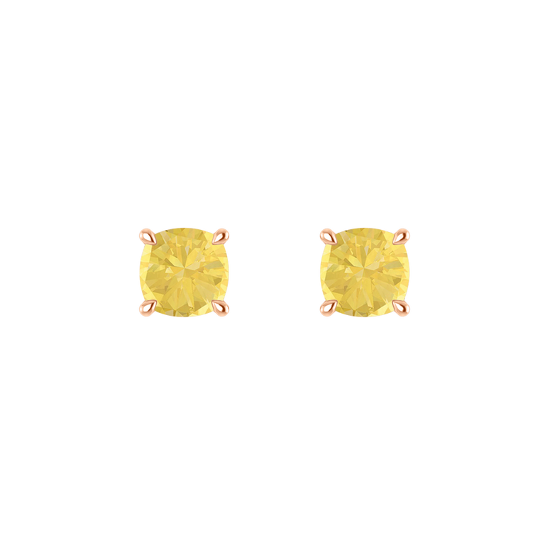 Solitaire Stud Yellow Sapphire Earrings