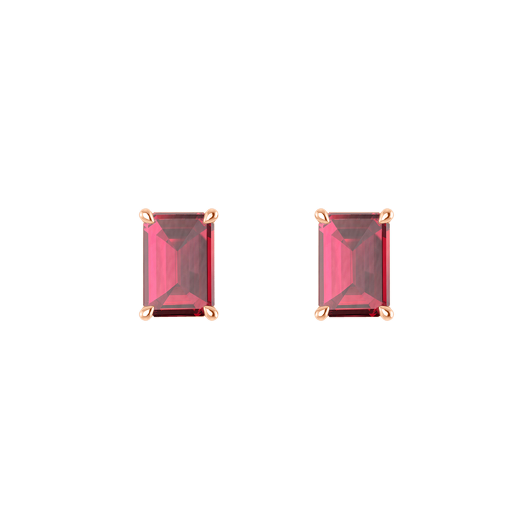Solitaire Stud Ruby Earrings