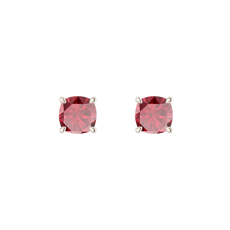 Solitaire Stud Ruby Earrings