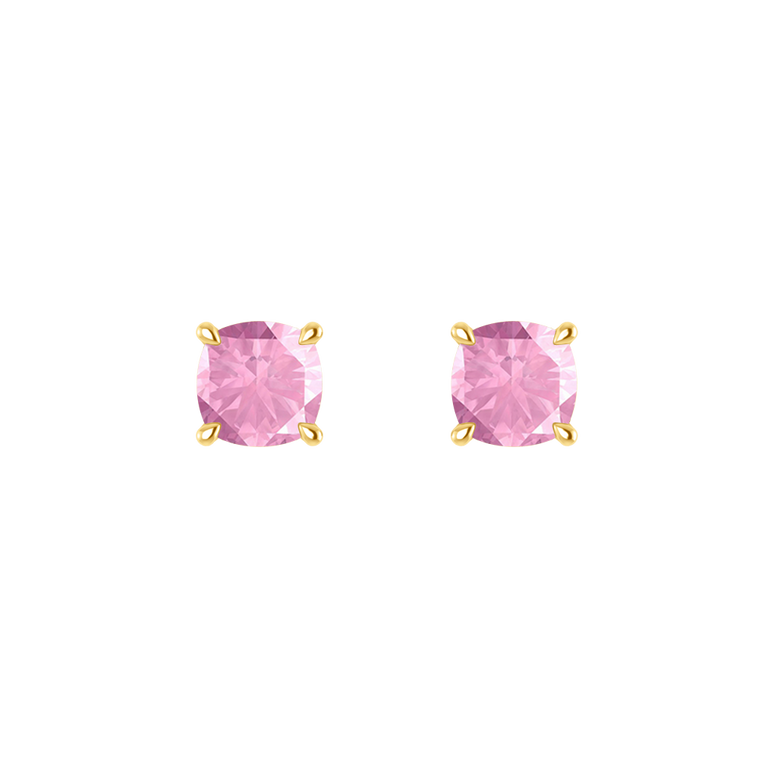 Solitaire Stud Pink Sapphire Earrings
