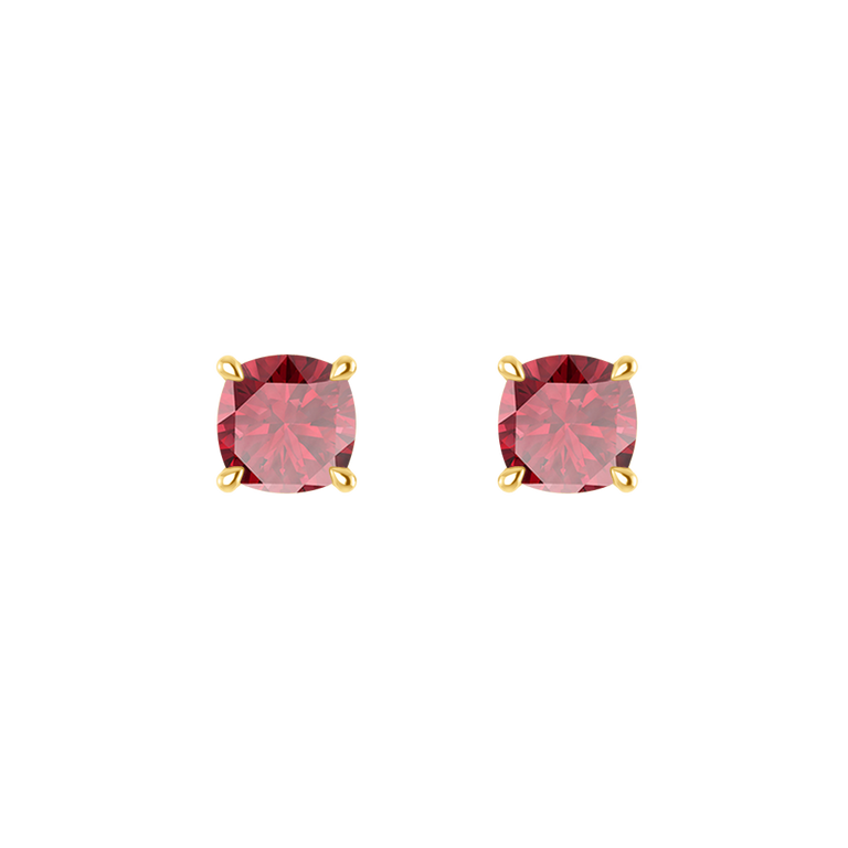 Solitaire Stud Ruby Earrings