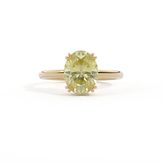 Solitaire Oval Yellow Sapphire 18K Yellow Gold Ring