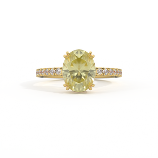 Solitaire Oval Yellow Sapphire 18K Yellow Gold Ring