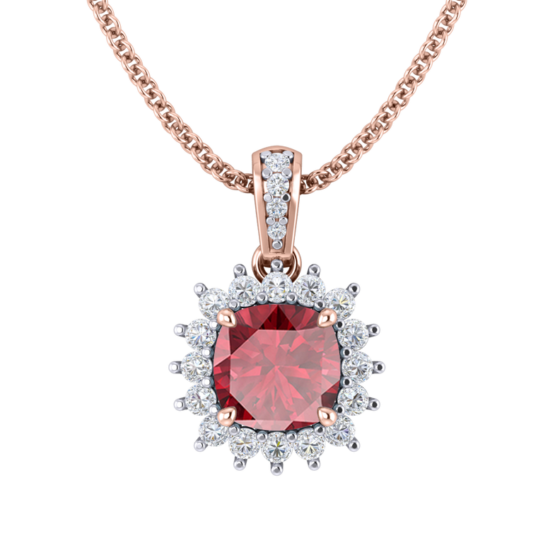 Star Ruby Pendant Necklace