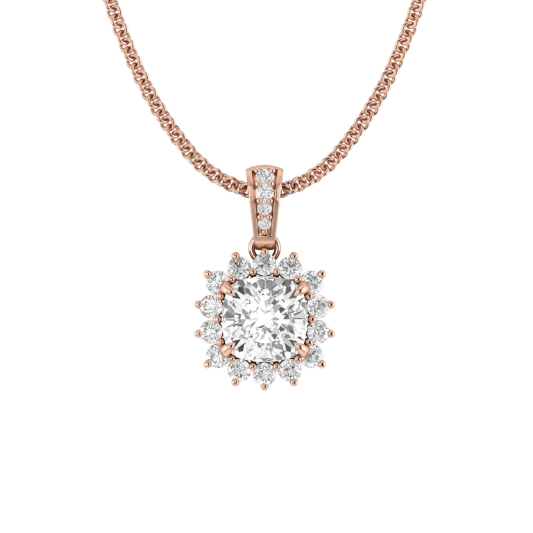 Star Solar Diamond Pendant Necklace