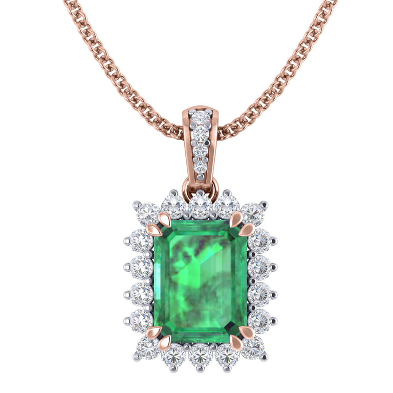 Star Emerald Pendant Necklace