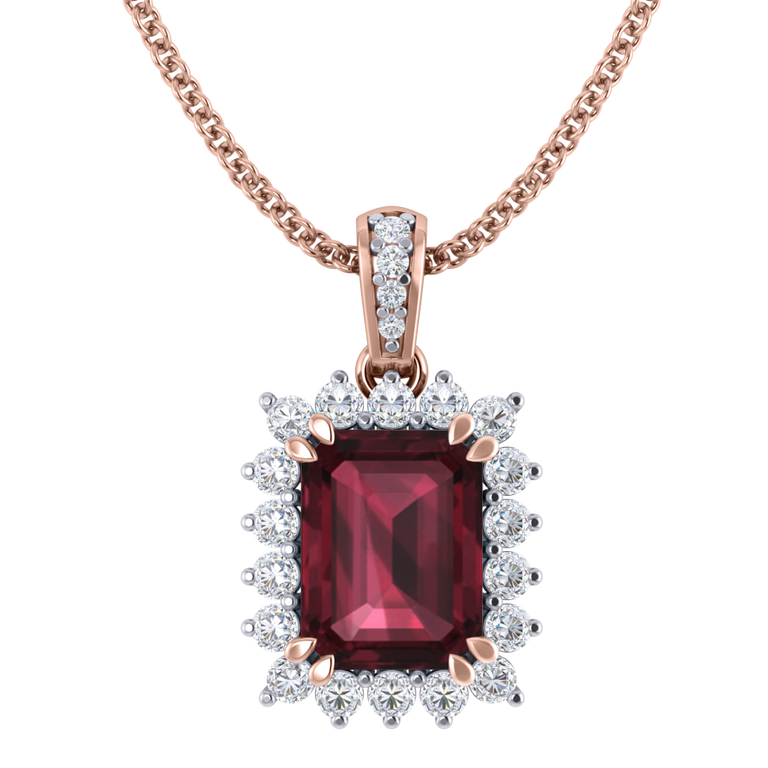 Star Garnet Pendant Necklace
