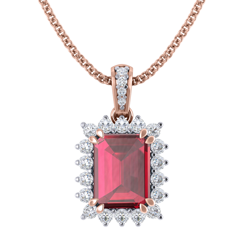 Star Ruby Pendant Necklace