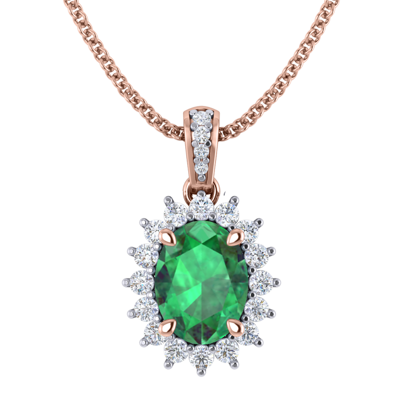 Star Emerald Pendant Necklace