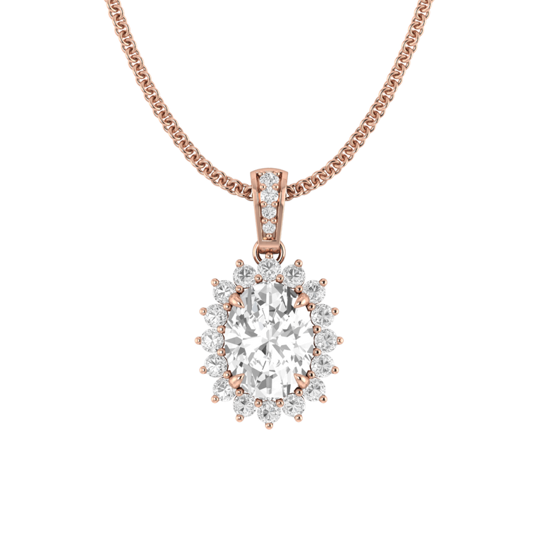 Star Solar Diamond Pendant Necklace